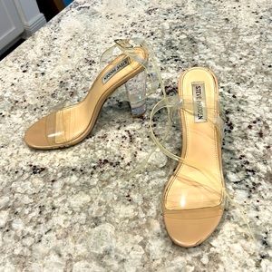 Steve Madden clear block heels